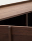Credenza Onix di impiallacciatura in noce con finitura scura 200 x 80 cm