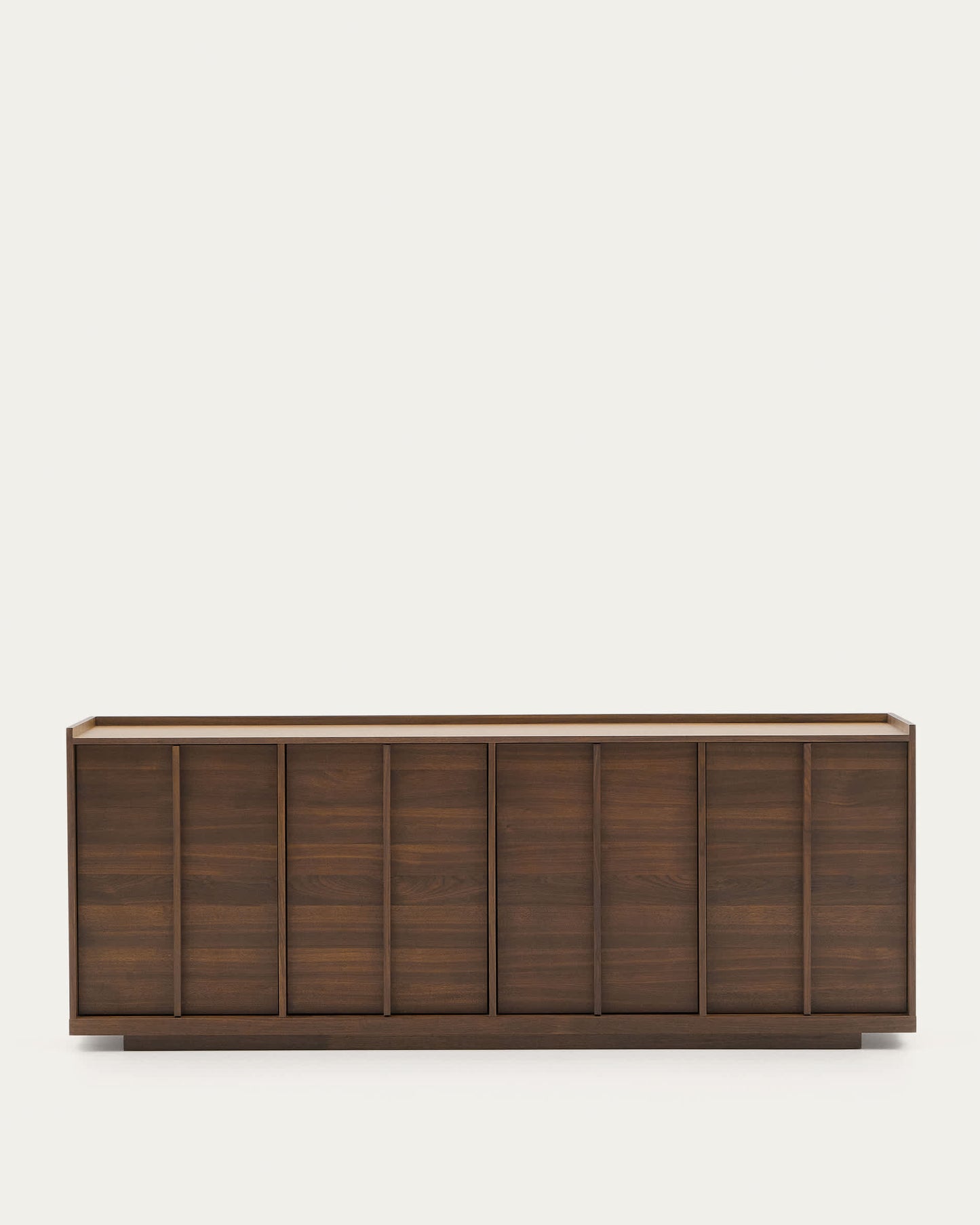 Credenza Onix di impiallacciatura in noce con finitura scura 200 x 80 cm