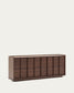 Credenza Onix di impiallacciatura in noce con finitura scura 200 x 80 cm