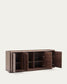 Credenza Onix di impiallacciatura in noce con finitura scura 200 x 80 cm