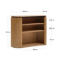 Libreria Licia in legno massello di mango e metallo verniciato nero 120 x 90 cm