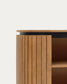 Libreria Licia in legno massello di mango e metallo verniciato nero 120 x 90 cm