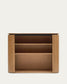 Libreria Licia in legno massello di mango e metallo verniciato nero 120 x 90 cm