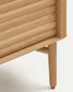 Credenza alta Lenon 4 ante in massello ed impiallacciato rovere 104,5x144cm