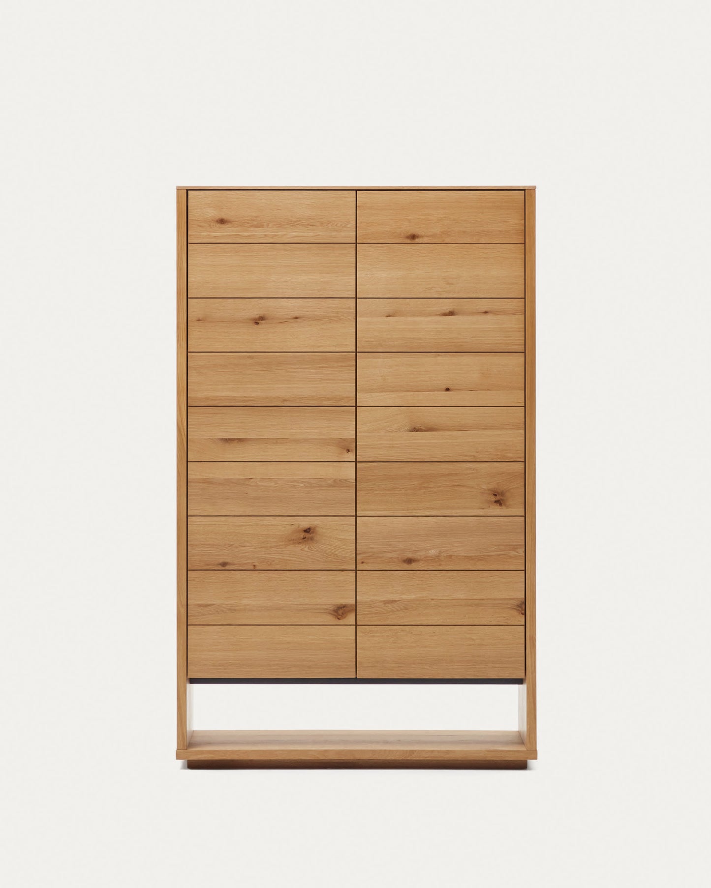 Credenza alta Alguema 2 ante impiallacciato rovere finitura naturale 100 x 163,5 cm