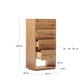 Cassettiera Alguema 4 cassetti impiallacciato rovere finitura naturale 60 x 120 cm