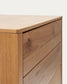 Cassettiera Alguema 4 cassetti impiallacciato rovere finitura naturale 60 x 120 cm