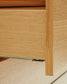 Cassettiera Vedrana 5 cassetti impiallacciato rovere e gambe in acciaio nero 60 x 114 cm