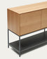 Credenza Vedrana 2 ante impiallacciate rovere e gambe in acciaio nero 97,5 x 80 cm