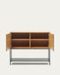 Credenza Vedrana 2 ante impiallacciate rovere e gambe in acciaio nero 97,5 x 80 cm