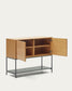 Credenza Vedrana 2 ante impiallacciate rovere e gambe in acciaio nero 97,5 x 80 cm
