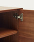 Credenza Vedrana 2 ante impiallacciate noce e gambe in acciaio nero 97,5 x 80 cm