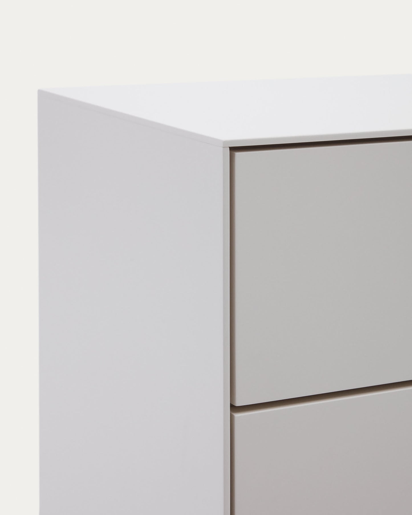 Cassettiera Vedrana 5 cassetti DM laccata bianca 60 x 114 cm