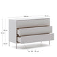 Cassettiera Vedrana 3 cassetti DM laccata bianca 110 x 75 cm