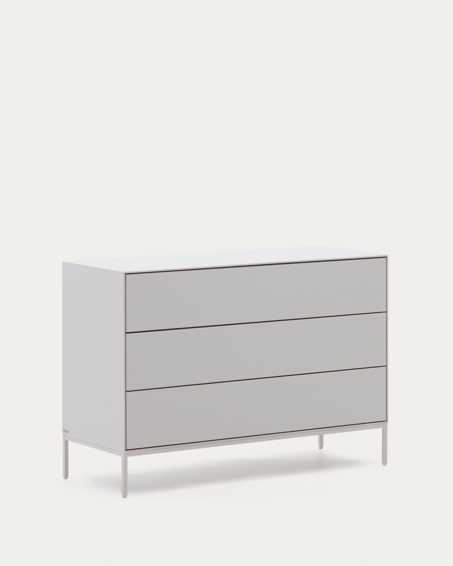 Cassettiera Vedrana 3 cassetti DM laccata bianca 110 x 75 cm