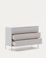 Cassettiera Vedrana 3 cassetti DM laccata bianca 110 x 75 cm