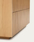 Comò Helvine 3 cassetti di impiallacciatura in rovere 90 x 78 cm