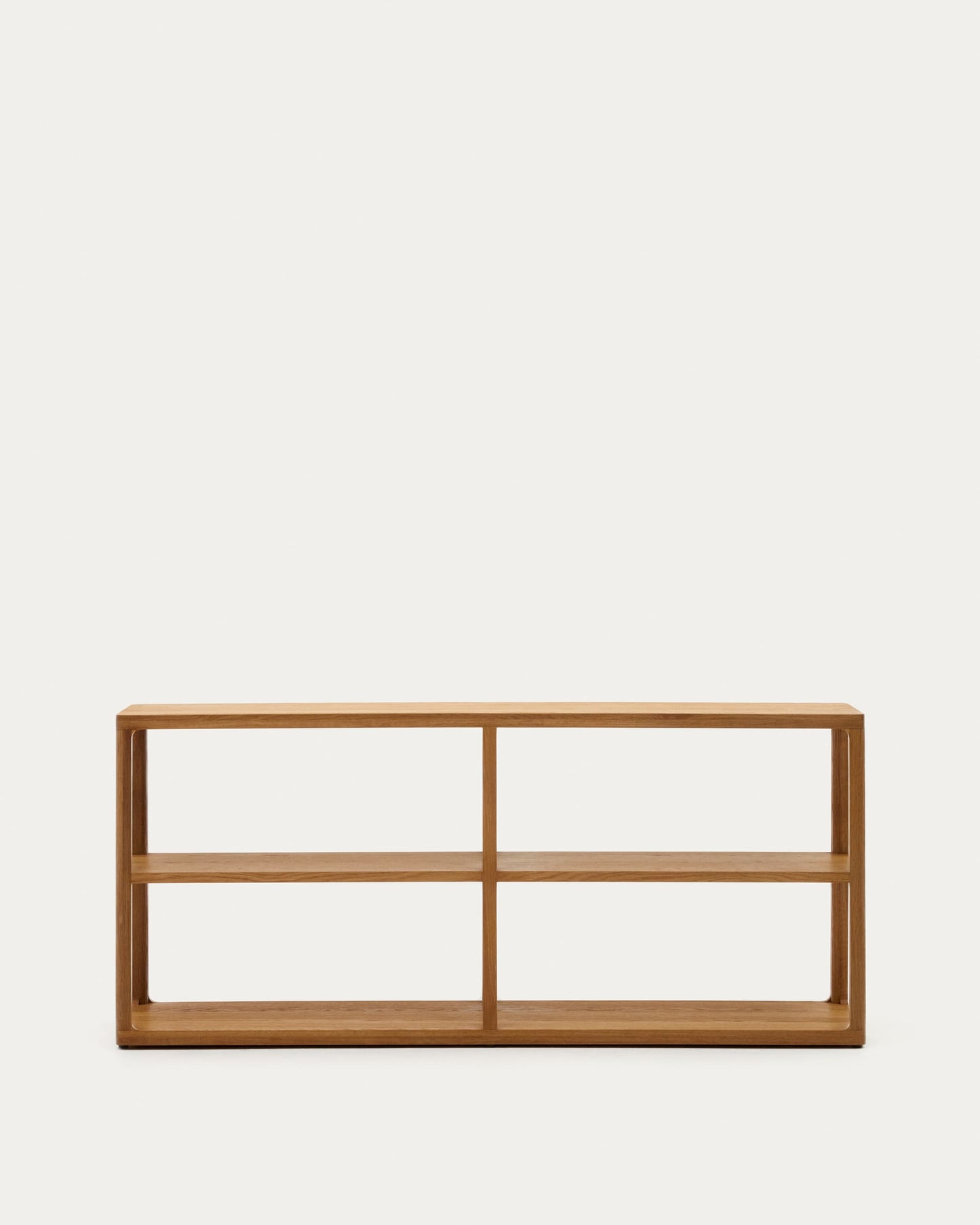 Libreria Maymai con struttura in legno massiccio di rovere 180 x 81 cm