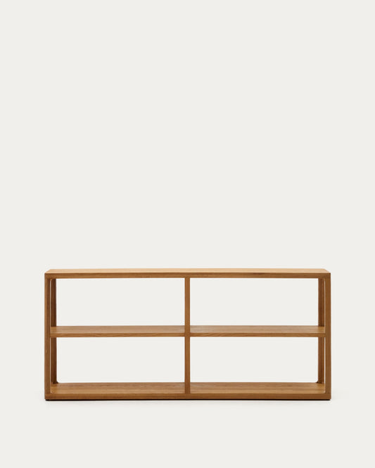 Libreria Maymai con struttura in legno massiccio di rovere 180 x 81 cm
