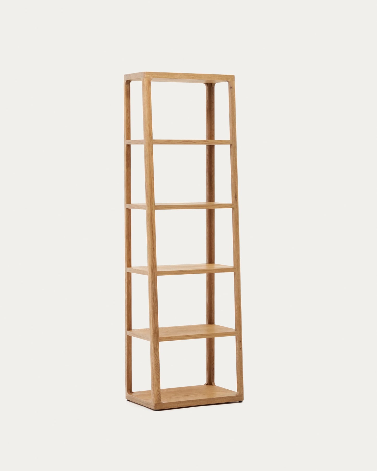 Libreria Maymai con struttura in legno massiccio di rovere 60 x 193 cm
