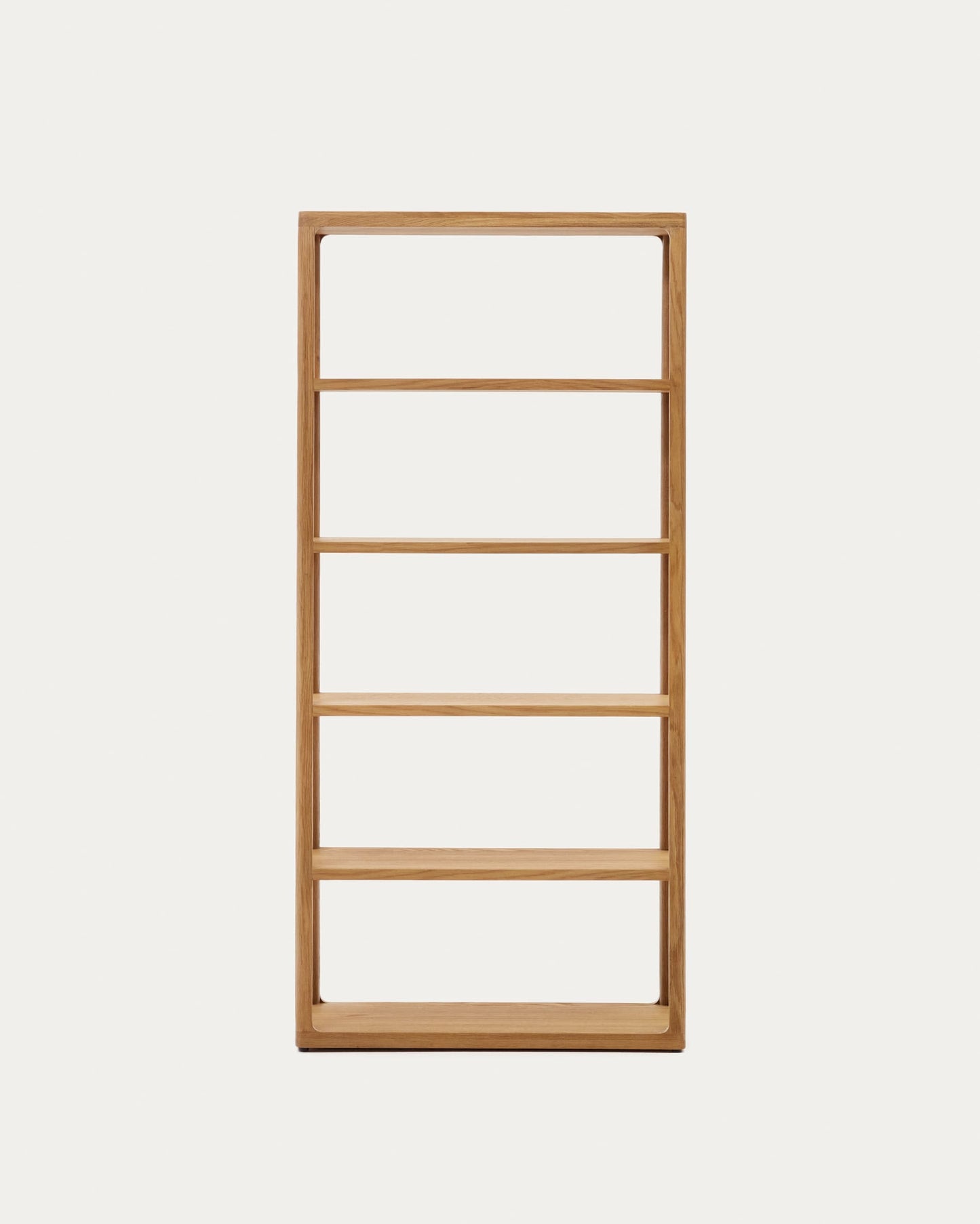 Libreria Maymai con struttura in legno massiccio di rovere 90 x 193 cm
