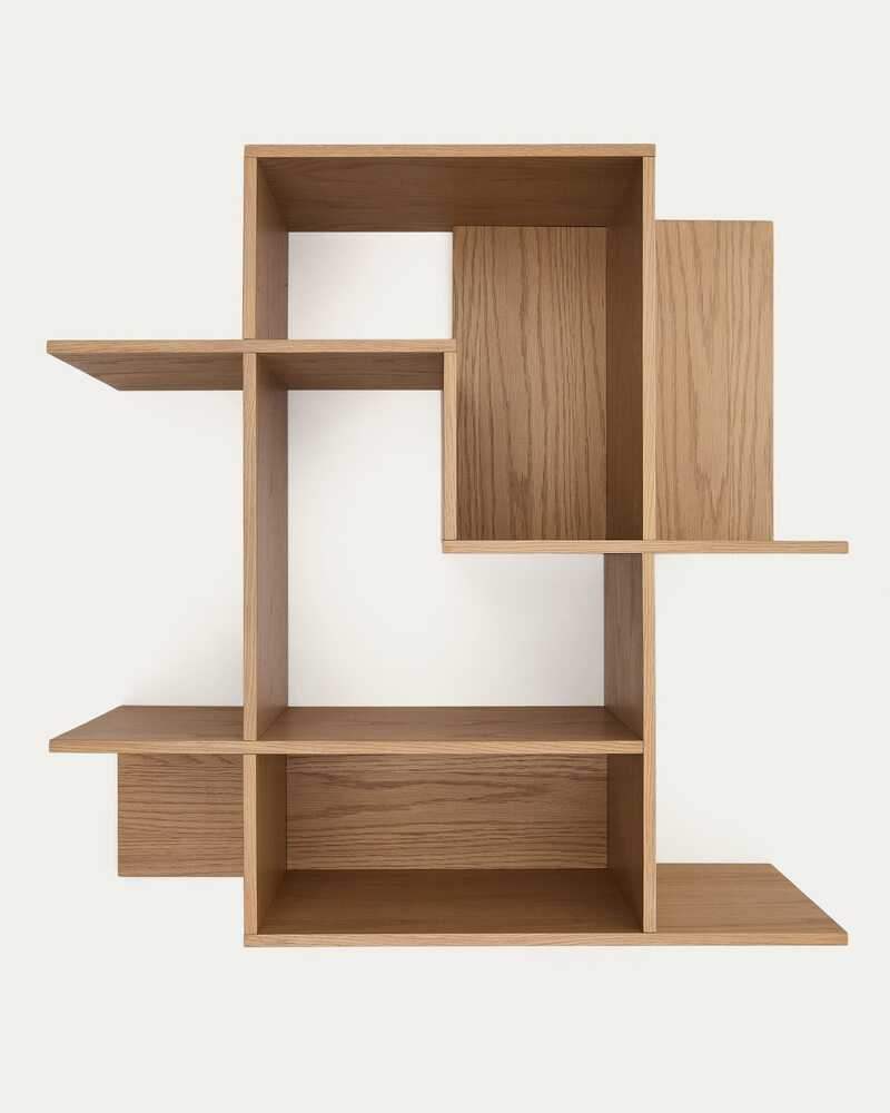 Scaffalatura modulare Ina in impiallacciatura di rovere con finitura in tono naturale 80x80 cm