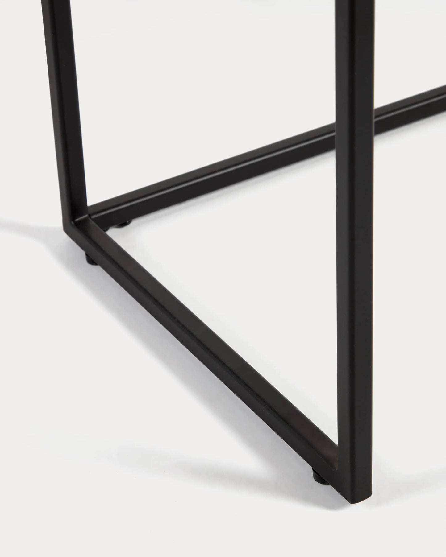 Consolle Yoana impiallacciata rovere e struttura in metallo verniciato nero 120 x 80 cm
