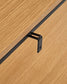 Consolle Yoana impiallacciata rovere e struttura in metallo verniciato nero 120 x 80 cm
