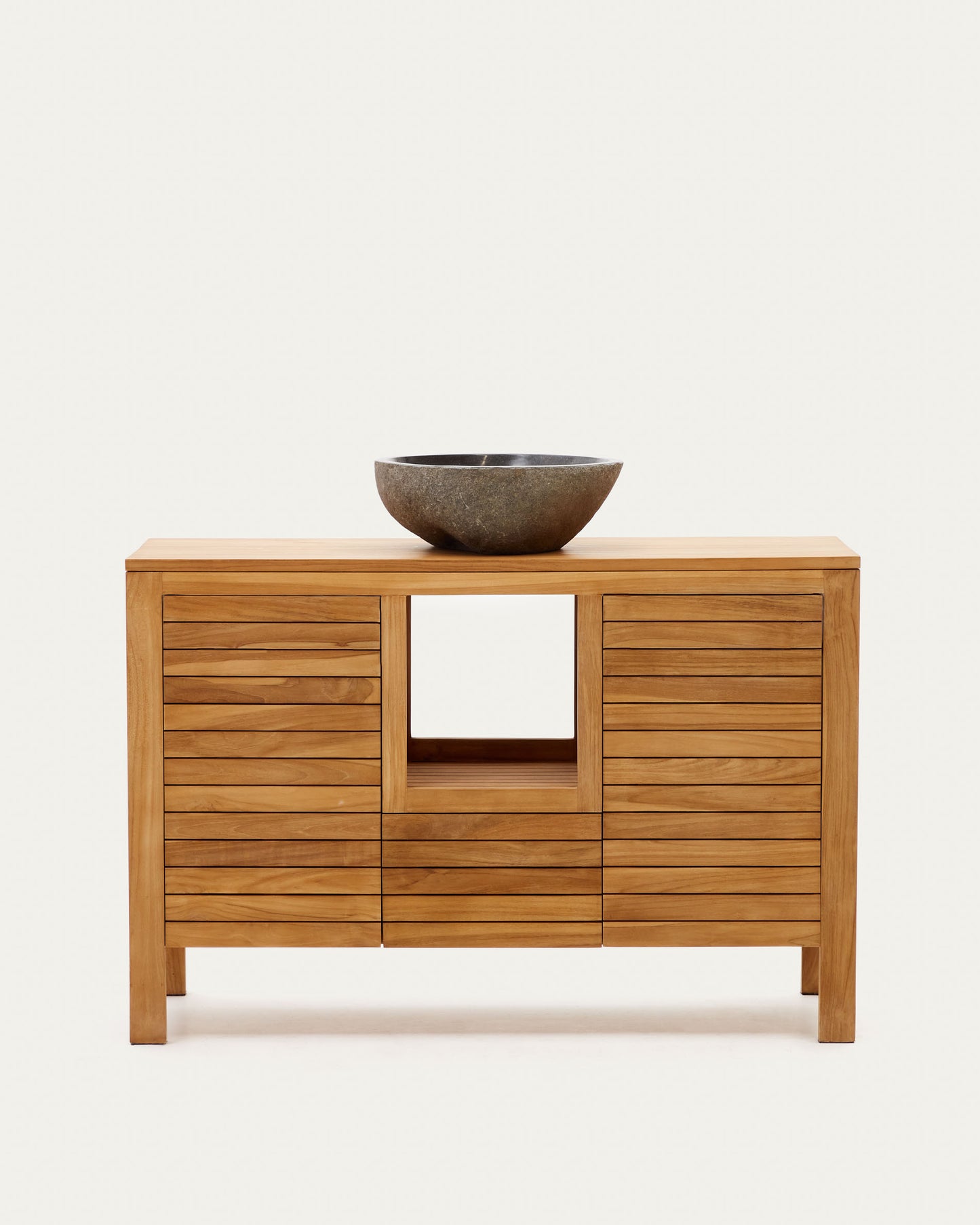 Mobile da bagno Kenta legno massiccio di teak finitura naturale 120 x 45 cm