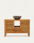 Mobile da bagno Kenta legno massiccio di teak finitura naturale 120 x 45 cm