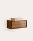 Mobile da bagno Kenta in legno massiccio di teak finitura naturale 90 x 45 cm