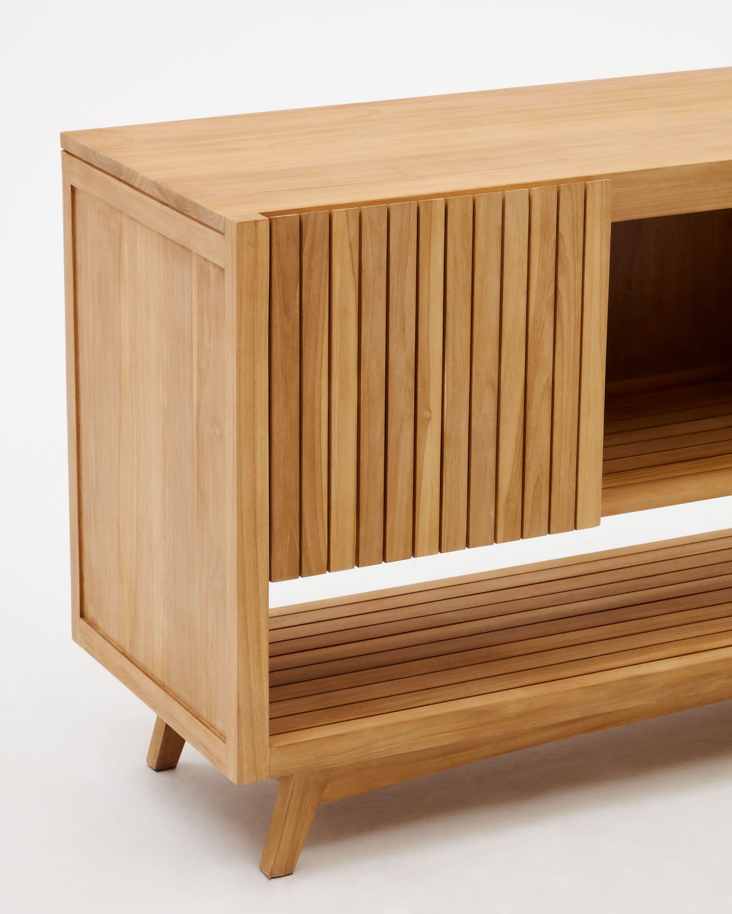 Mobile da bagno Kuveni in legno massiccio di teak finitura naturale 140 x 50 cm
