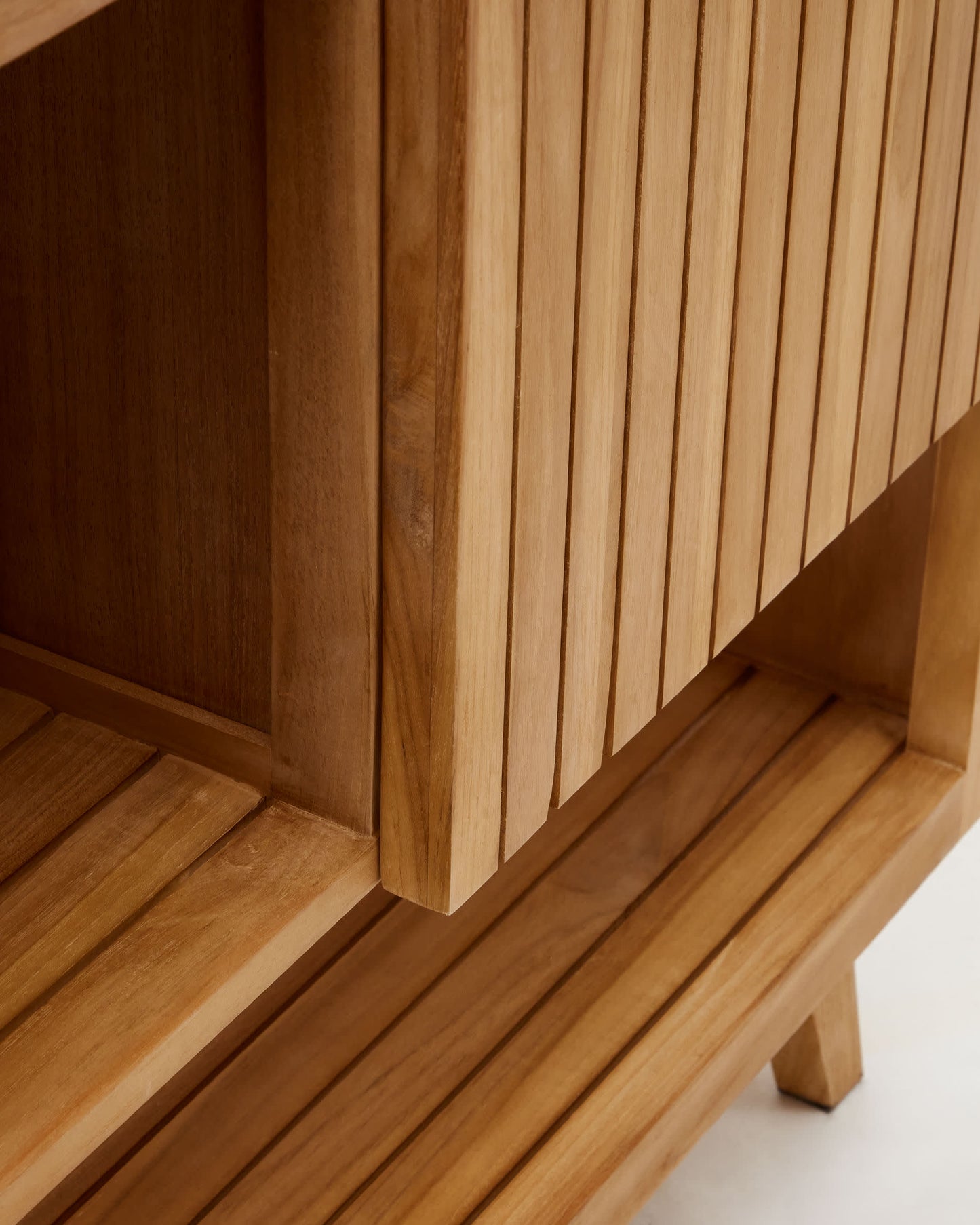Mobile da bagno Kuveni in legno massiccio di teak finitura naturale 140 x 50 cm