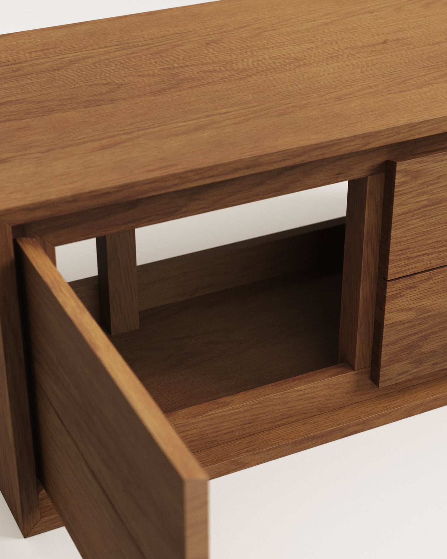 Mobile da bagno Kenta in legno massiccio di teak finitura noce 90 x 45 cm