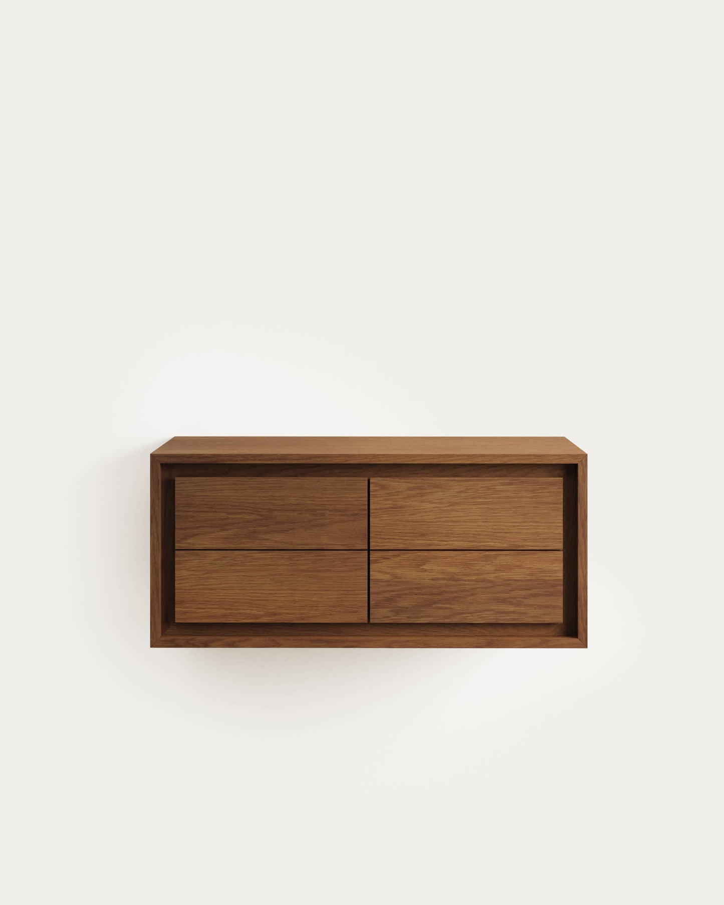 Mobile da bagno Kenta in legno massiccio di teak finitura noce 90 x 45 cm
