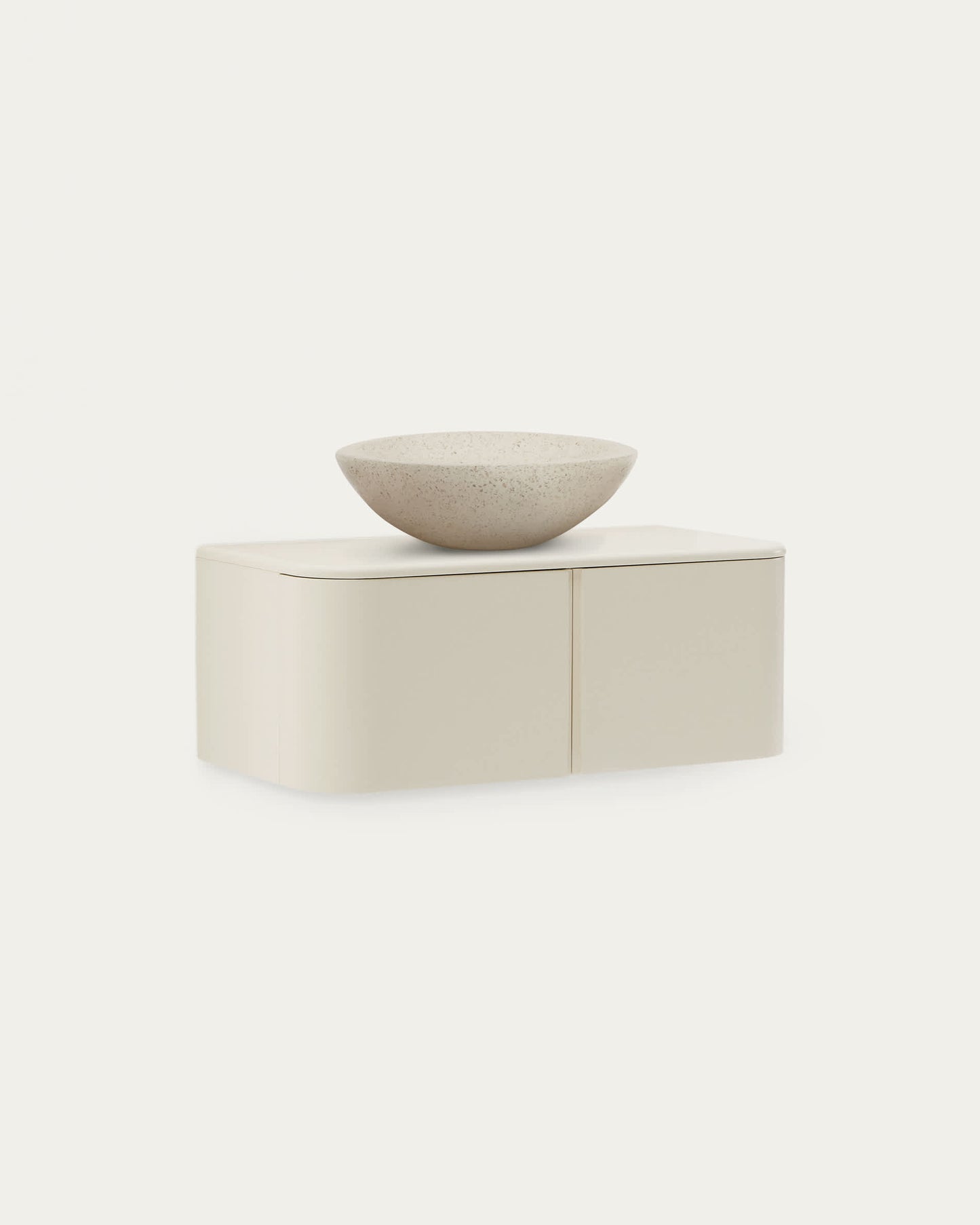 Mobile da bagno Salaya in legno compensato di frassino con finitura beige 90 x 45 cm