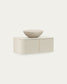 Mobile da bagno Salaya in legno compensato di frassino con finitura beige 90 x 45 cm