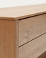Mobile TV Alguema 3 cassetti impiallacciato rovere finitura naturale 200 x 51 cm
