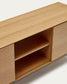 Mobile TV Vedrana 3 ante impiallacciate rovere e gambe in acciaio nero 195 x 55 cm