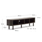 Mobile TV Mailen 2 porte in impiallacciatura di frassino con finitura scura 200 x 50 cm