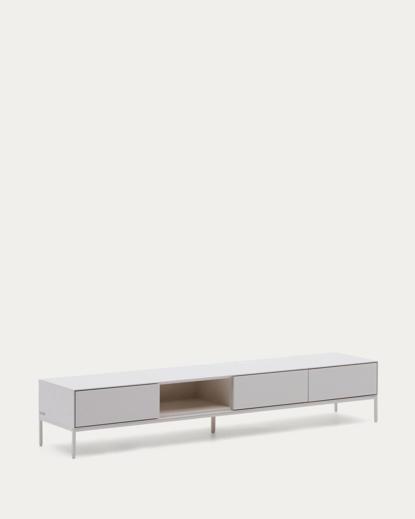 Mobile TV Vedrana 3 cassetti laccato bianco 195 x 35 cm