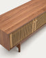 Mobile TV Elan 3 ante impiallacciatura e legno massello noce corda 200x50cm