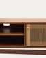 Mobile TV Elan 3 ante impiallacciatura e legno massello noce corda 200x50cm