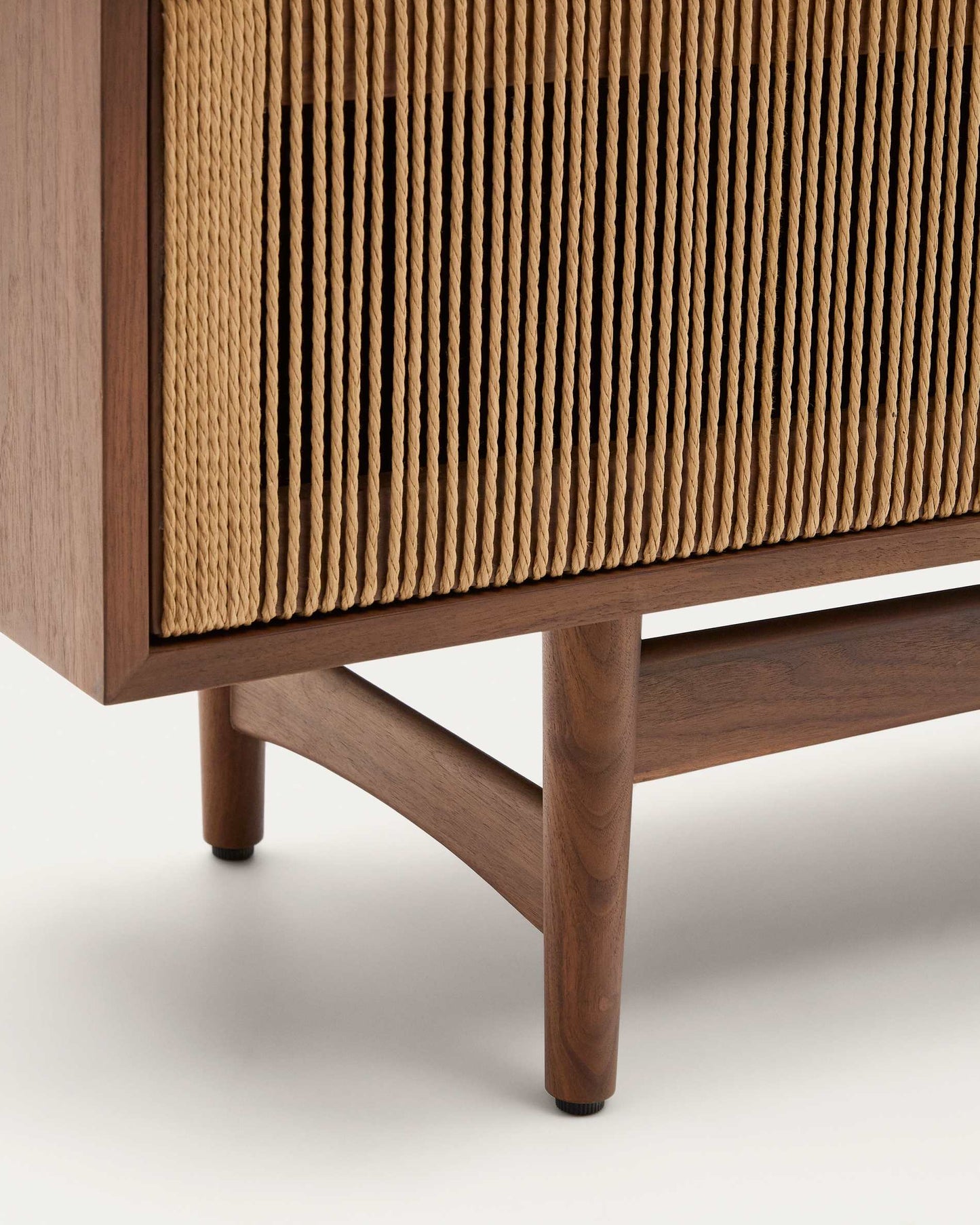 Mobile TV Elan 3 ante impiallacciatura e legno massello noce corda 200x50cm