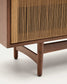 Mobile TV Elan 3 ante impiallacciatura e legno massello noce corda 200x50cm
