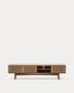Mobile TV Elan 3 ante impiallacciatura e legno massello noce corda 200x50cm