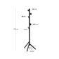 Appendiabiti Nadue in legno massiccio di faggio con finitura nera 170 cm