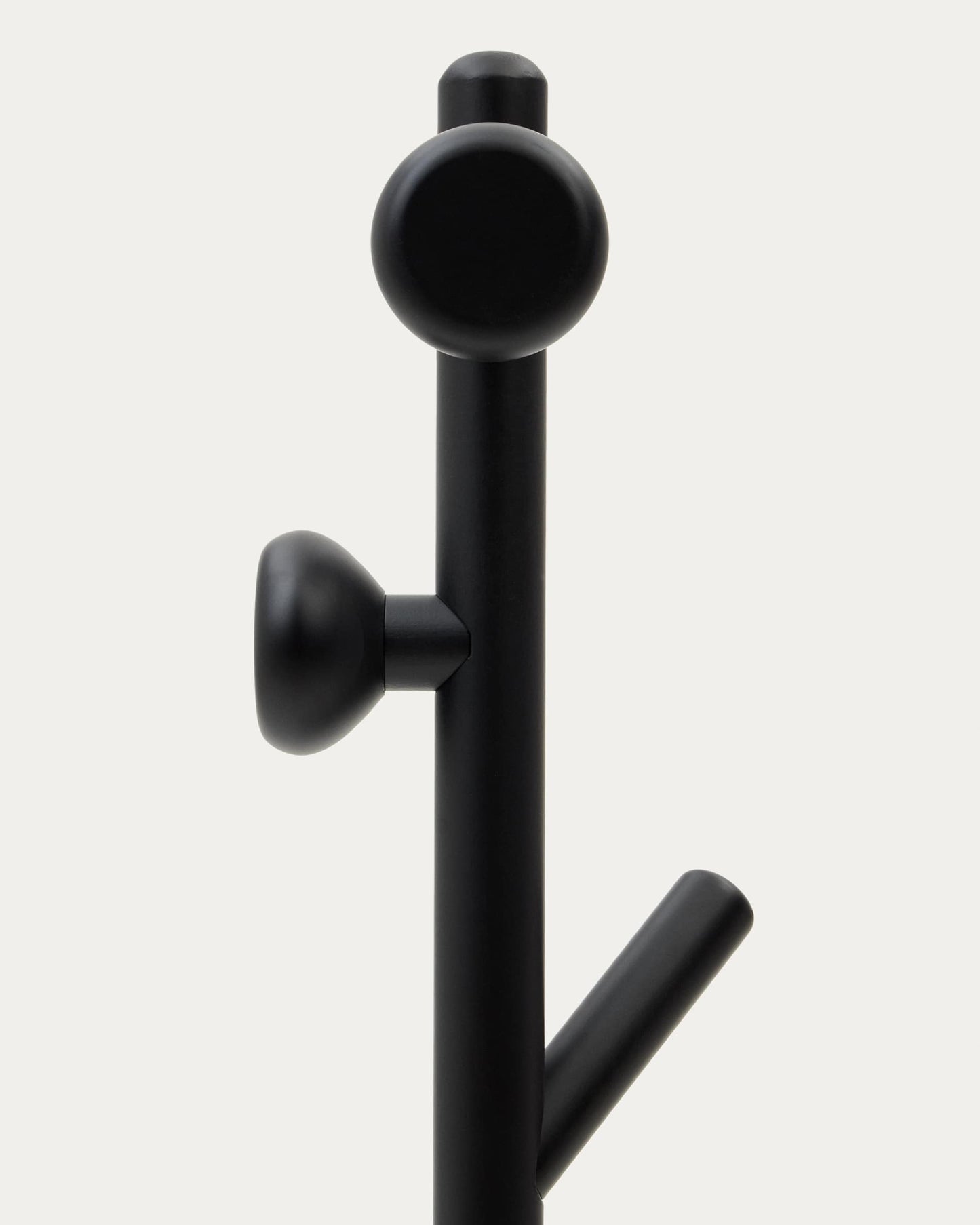 Appendiabiti Nadue in legno massiccio di faggio con finitura nera 170 cm