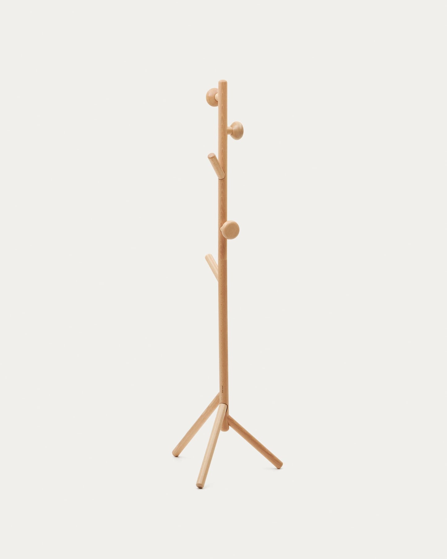 Appendiabiti Nadue in legno massiccio di faggio con finitura naturale 170 cm