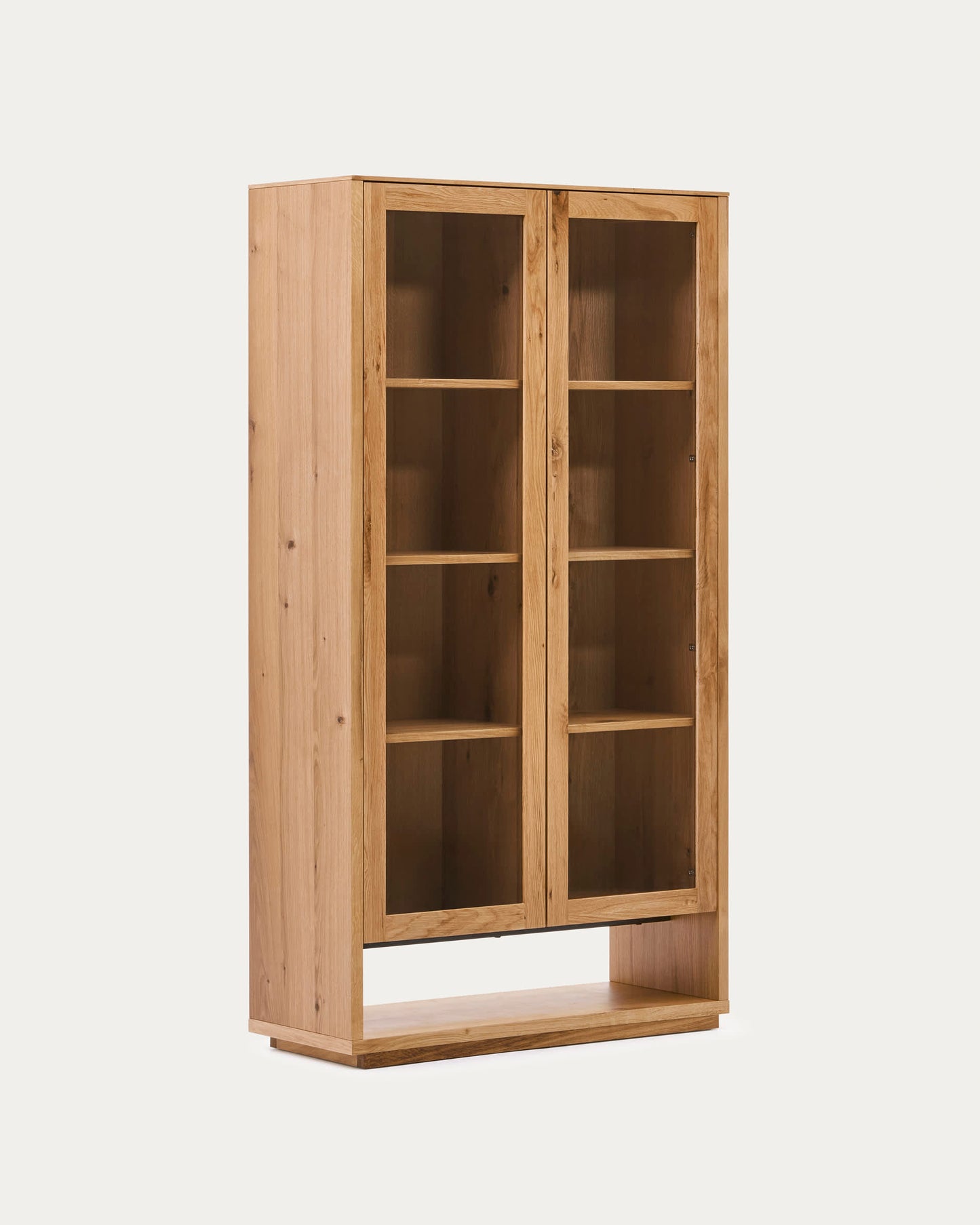 Vetrina Alguema impiallacciato rovere finitura naturale 100 x 185 cm